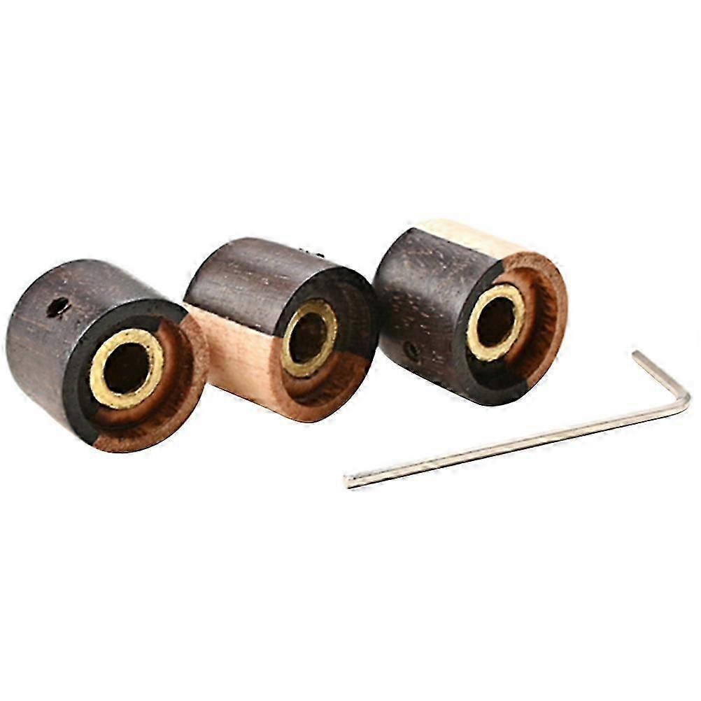 3pcs Functional Wood Guitar Knobs for Tone Control as Electric Guitar Accessories