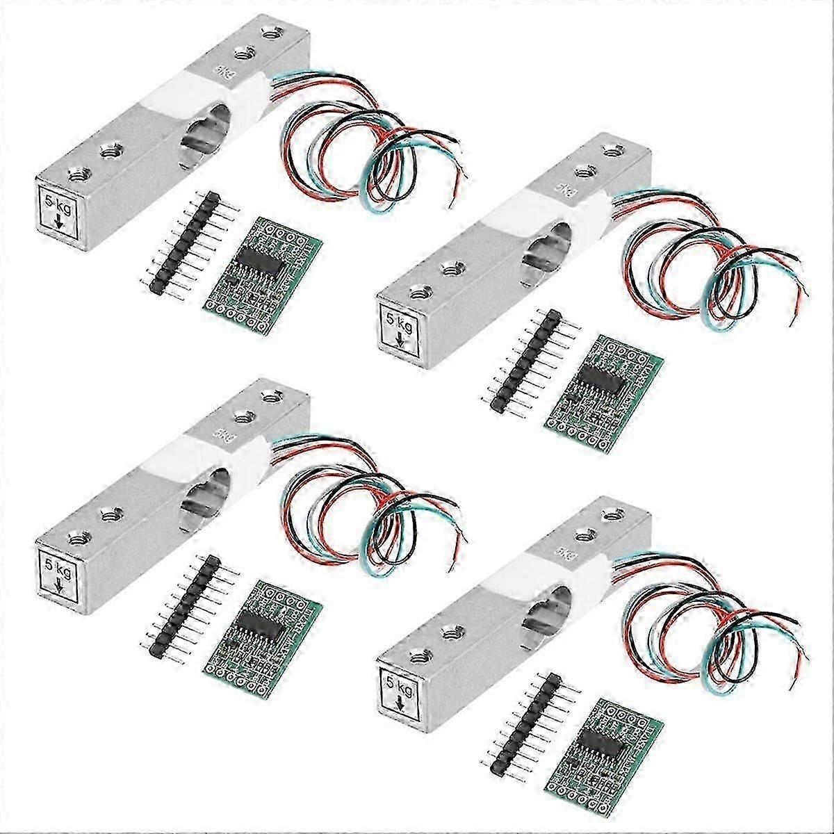 Digital Load Cell Weight Sensor,4sets 5kg Load Cell Hx711 Ad