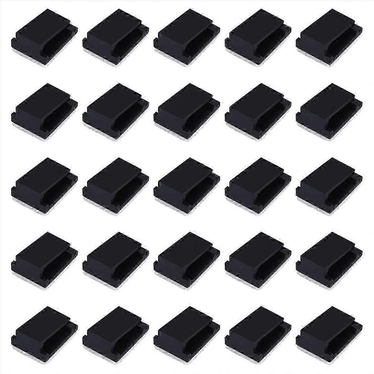 30x Cable holder Cable clip Cable clamp Self-adhesive