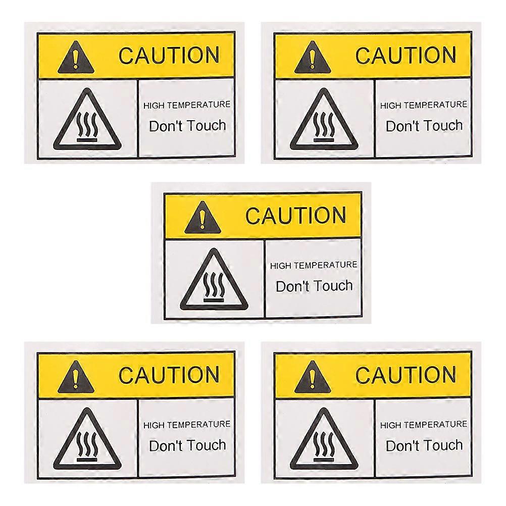 High Temperature Warning Labels for Caution 5 Sheets Hot Surface Warning Decals