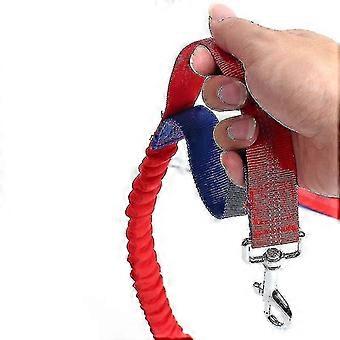 Elastic Nylon Dog Running Leash, Red, 90-110cm Cord, 88-112cm Belt, Pet Walking Lead