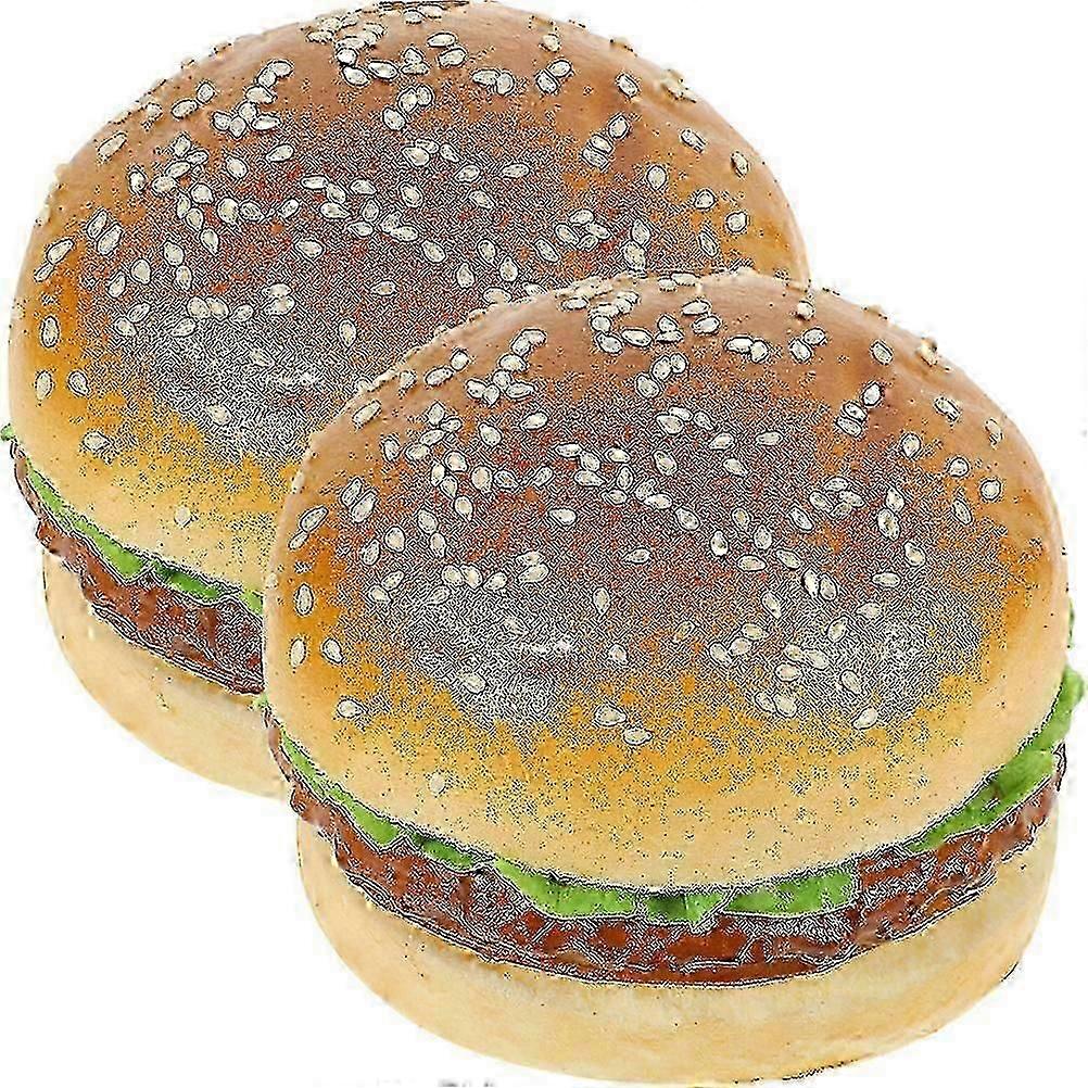 Simulation Fake Burger Model for Display, Artificial Bread Prop, Teaching Toy,z