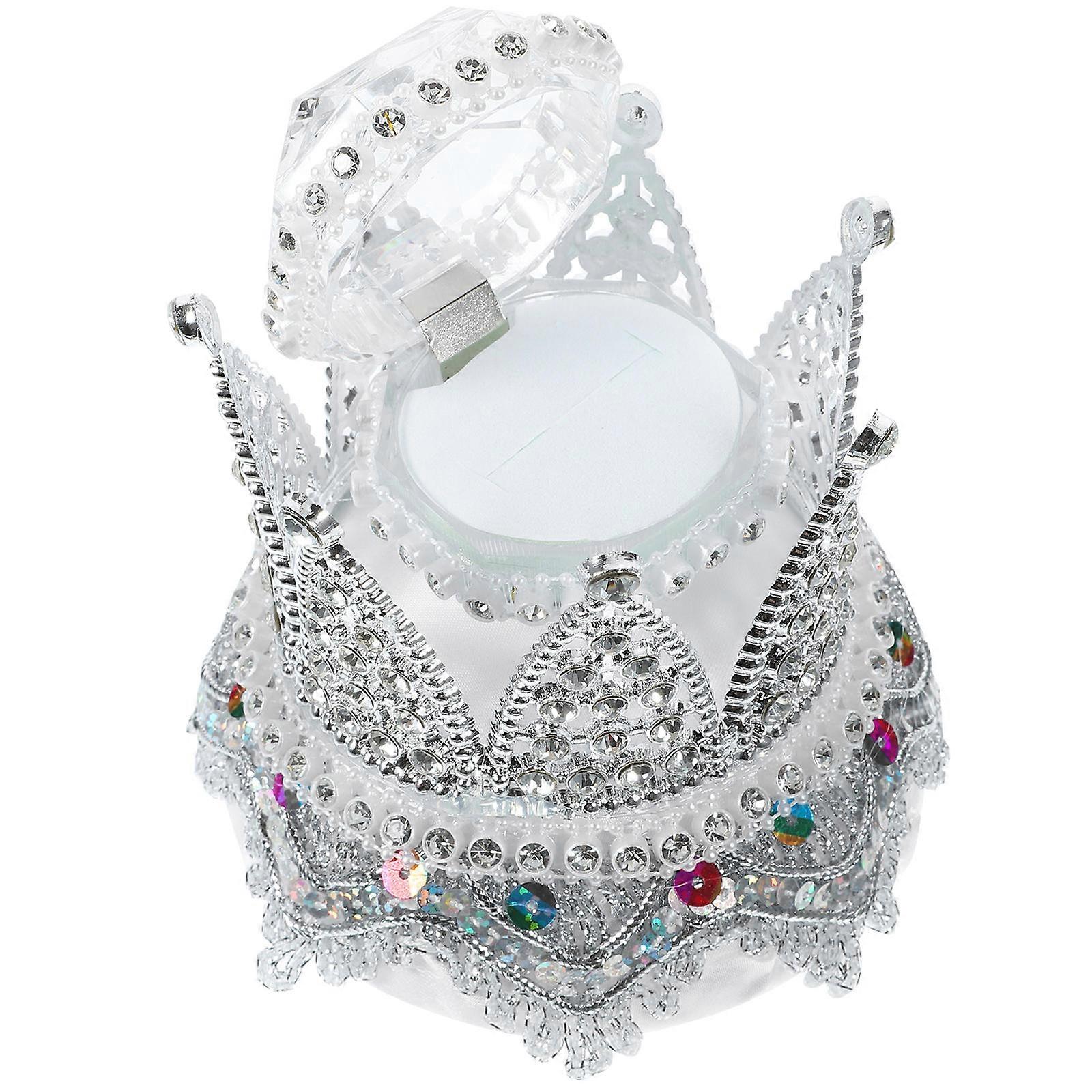 Ring Box For Proposal Workmanship Silver Color 1Pcs