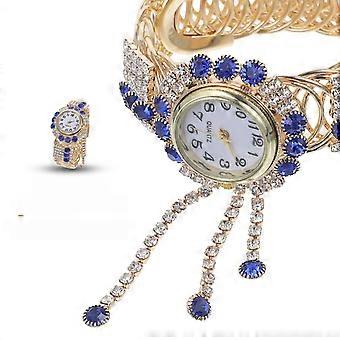 Dameshorloge met quartzarmband, 1 stuk, blauwe kleur