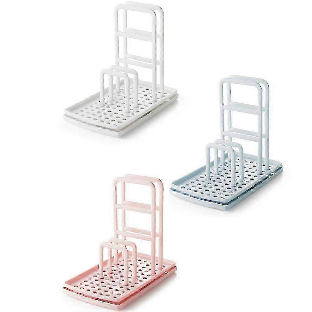 Drain Rack Plastic Dishcloth Holder for Kitchen Use Pink