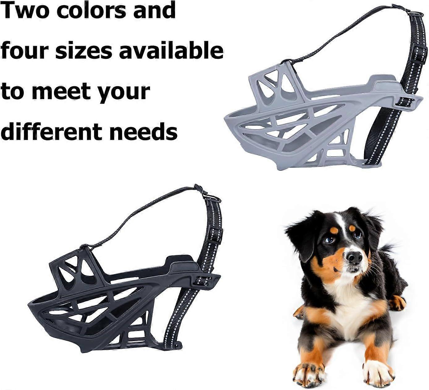 Dog muzzle, soft basket style muzzle, suitable for small, medium and large dogs,