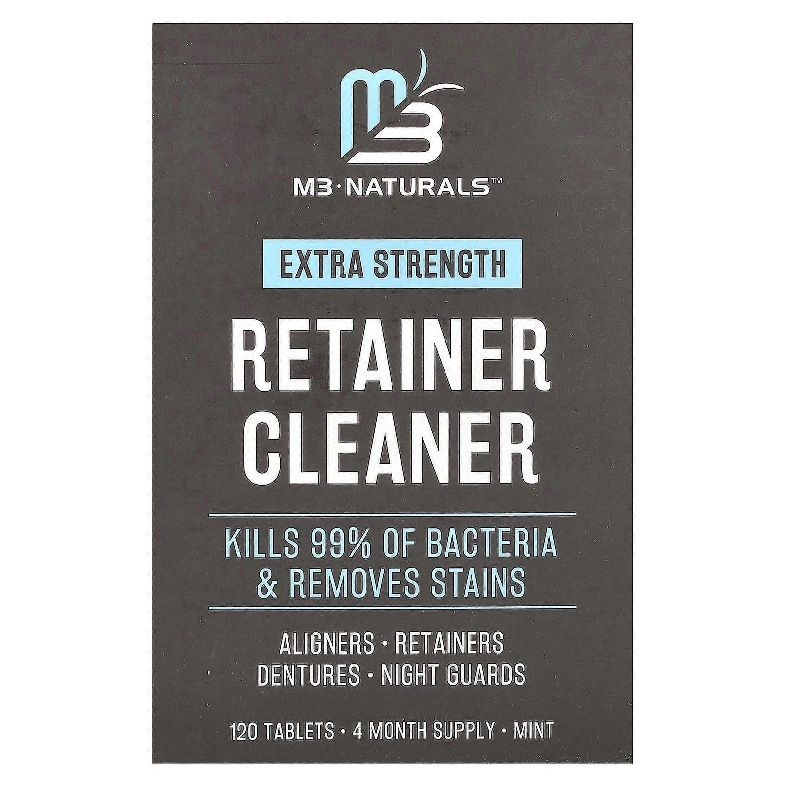 M3, Retainer Cleaner, Mint, 120 Tablets
