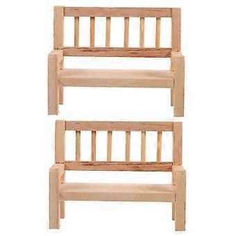 Wooden Mini House Bench Toy compatible with Decoration Khaki Color Great compatible with Bedroom Living Room or Kitchen Layout