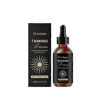 Sunless Tanning Serum Drops 60ml/2fl.oz Mild Formula, No Sunlight Needed, Safe for All Skin Types for Face & Body Bronzing