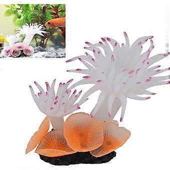 Künstliche Korallenpflanze Dcor Ornament Simulation Korallen Wasserpflanzen Künstliche Silikonkoralle, für Aquarium Aquarium Ornamente Kunststoff LandsHate Dec