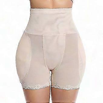 Women's Butt Lifting Padded Panties, High Waist Waist Trainer Shapewear, Detachable Hip Pads Seamless Boyshorts