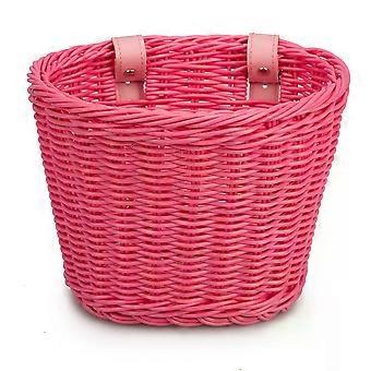 Bicycle Front Basket Rattan Basket/Bell/Tassel/Sticker Storage Waterproof Girls Bike Accessories