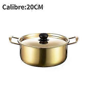 Pot Korean Mini Military Noodle Pot Cookware Ramen Camping Pot Double Ear with Lid Soup Pot Instant Noodle Pot