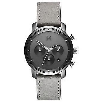 MVMT Monochrome Chrono Men's Watch Wristwatch Leather D-MC02-BBRG