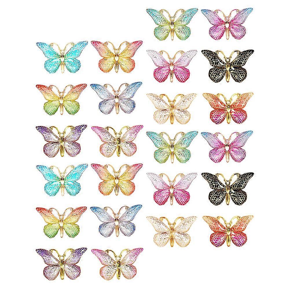 24Pcs Replaceable Push Pin Multi-function Thumbtacks Butterfly Shape Thumb Tacks Map Supply