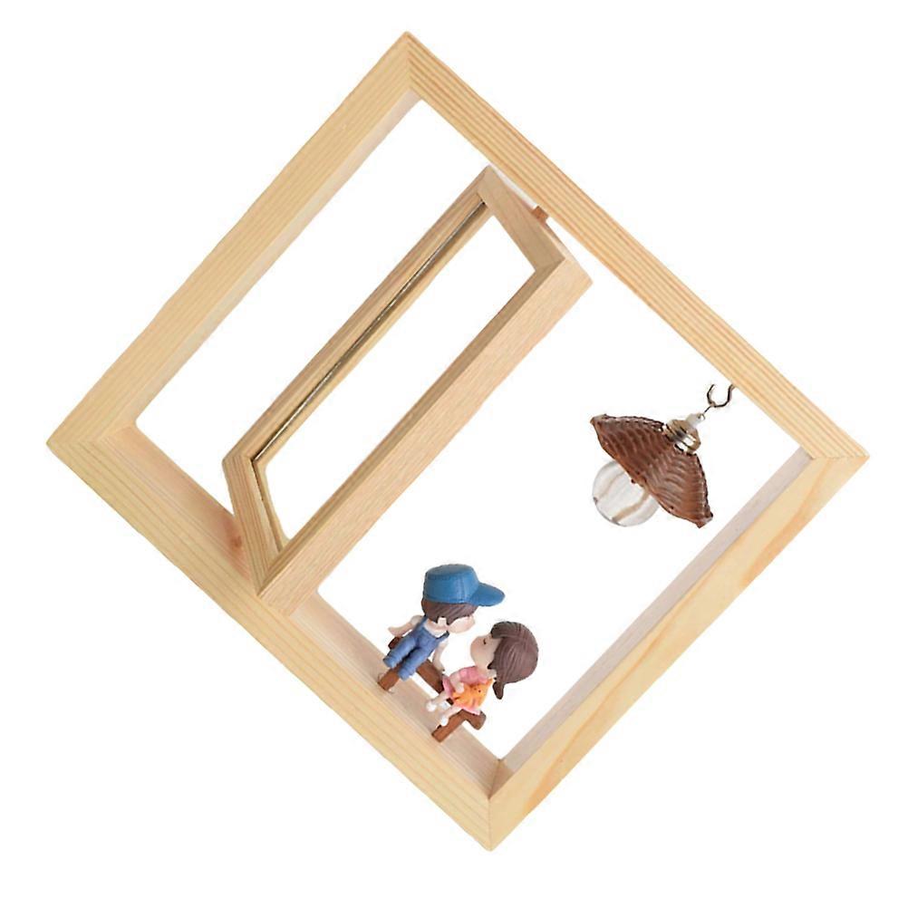 Rotary Photo Frame with Double-Side Function for Decor Use