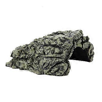 Grotte de cachette pour poissons, aquarium, tortue, reptile, se prlassant, dcoration d'habitat (moyen)