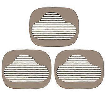 3Pcs Cat Toilet Accessory Deodorizing Tablets for PetSnowy Professional Cleaning Supplies Brown