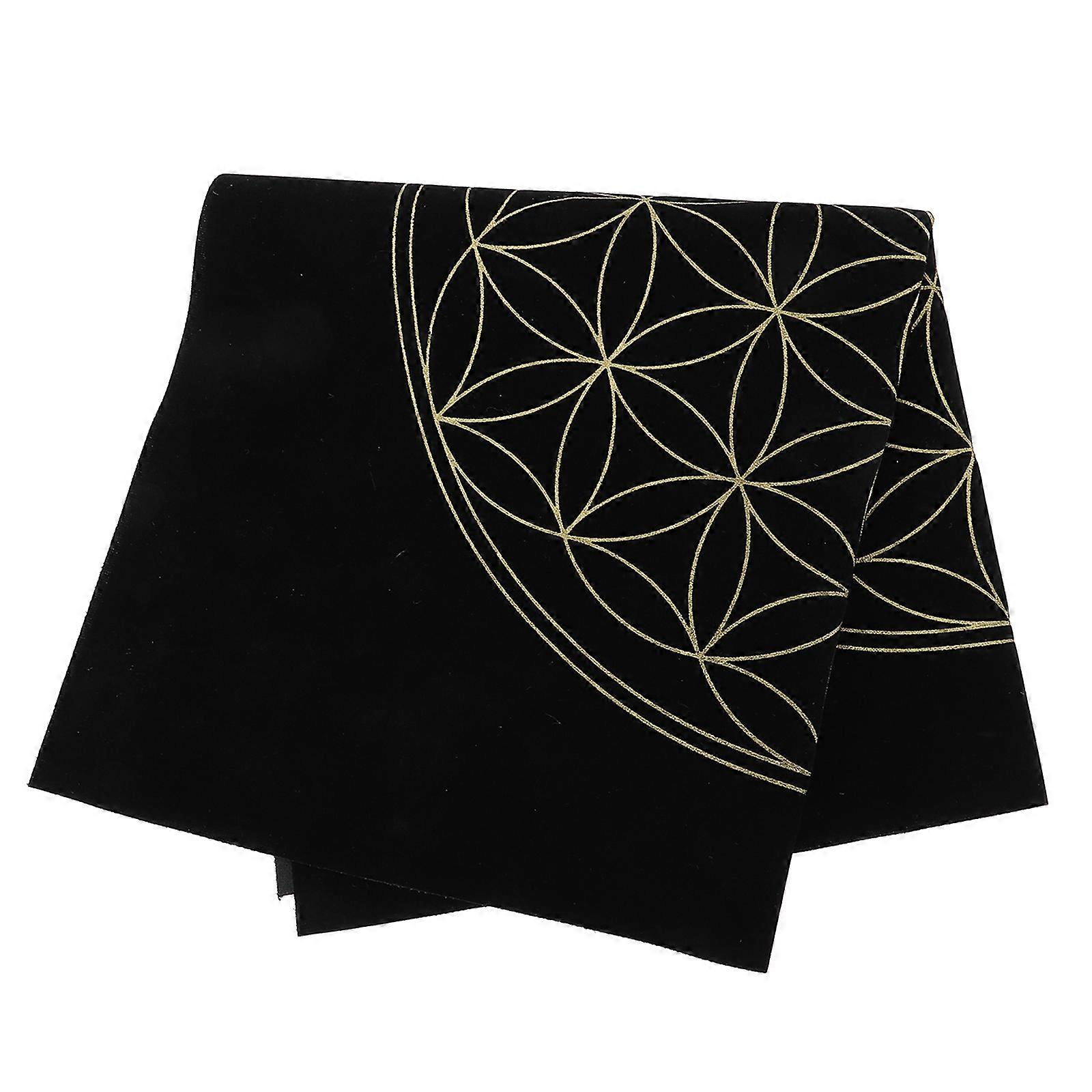 Tarot Tablecloth for Divination with Pattern 1Pcs Black