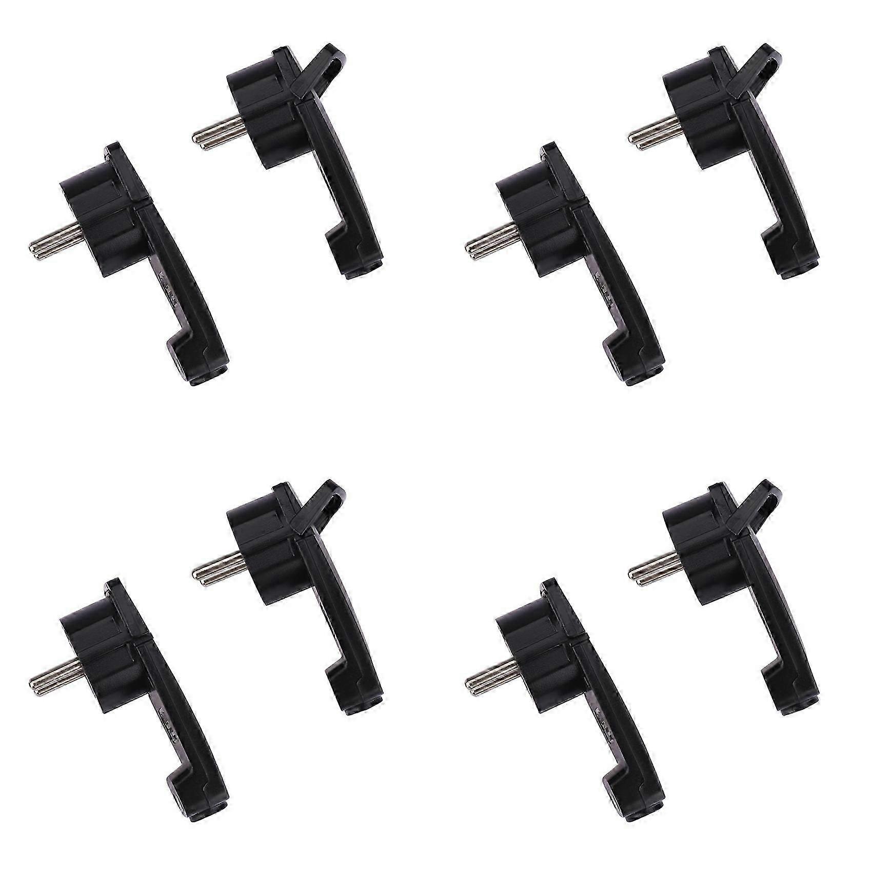 8pcs Black Schuko Angled Plug Flat, Schuko Flat Plug 250 V (16 A), Schuko Plug, Schuko Plug Flat, Eu Plug