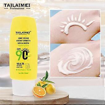 Vitamineverrijkte zonnebrandcrème voor buiten, hydraterende en beschermende huidcrème, SPF 90+ PA+++