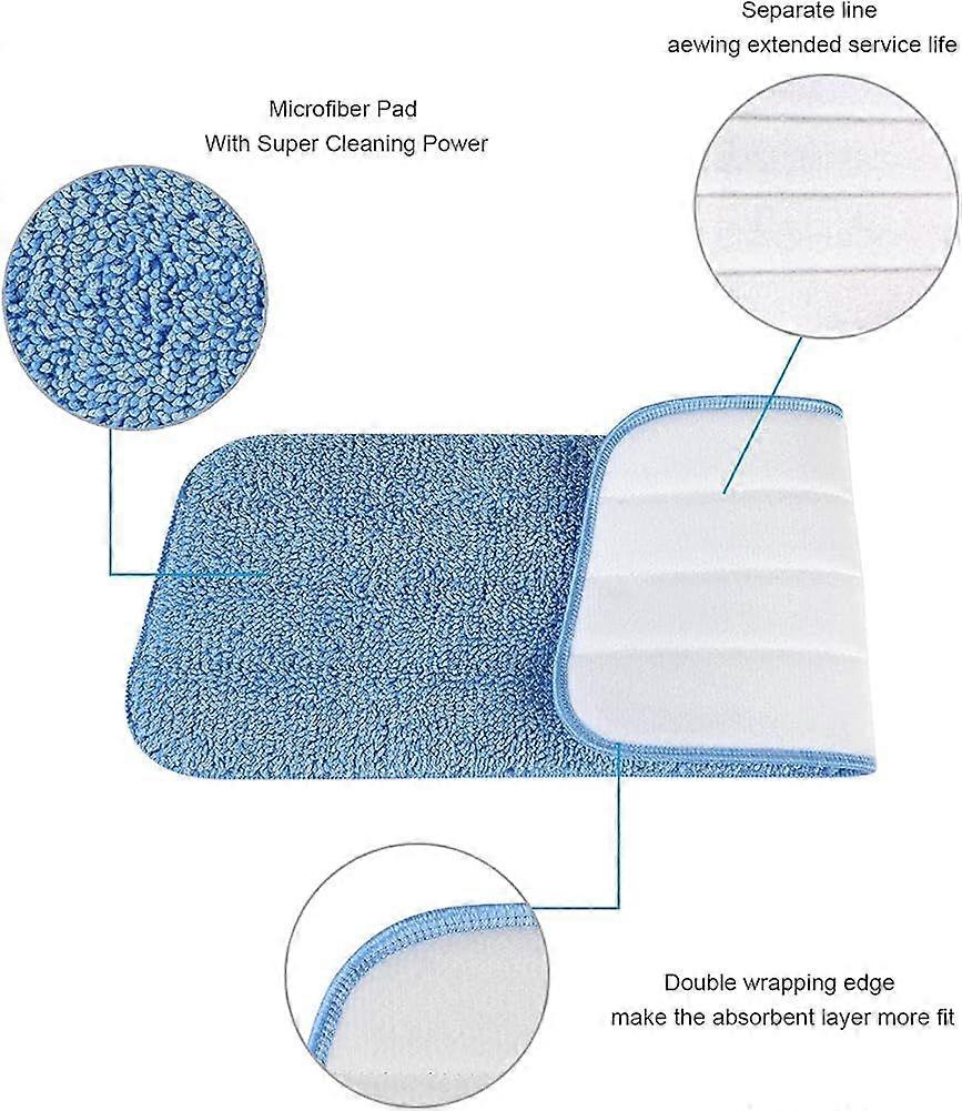 6pcs Replacement Mop, Replacement Mop Cleaning Cover Pads, Microfiber Spray