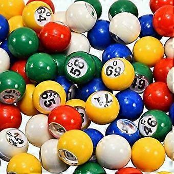 100-Piece Bingo Game Balls, Lightweight Colorful Replacement Balls With Clear Number Markings for Events and Games