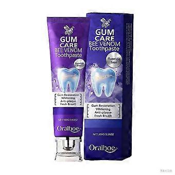 Dentifrice violet blanchissant pour dents sensibles, venin d'abeille pour la restauration des gencives 100 g, anti-plaque et rafraîchissant pour l'haleine.A1