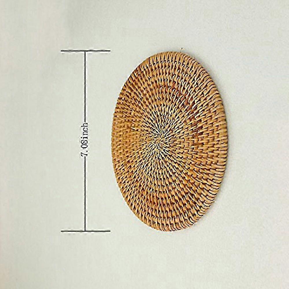 4pcs 18cm Vietnamese Rattan Coaster