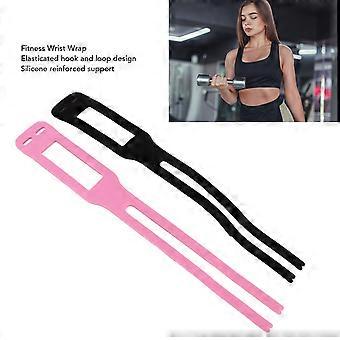 2pcs TFCC Handgelenkstütze Wrap Klettverschluss Einstellbare atmungsaktive schweißableitende Fitness Handgelenk Wrap für Match Sport Schwarz Rosa