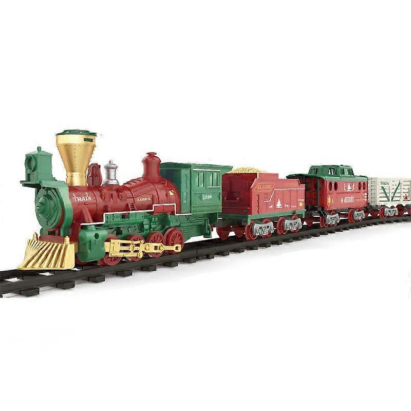 Battery-Powered Remote Control Steam Train Set with Light & Sound