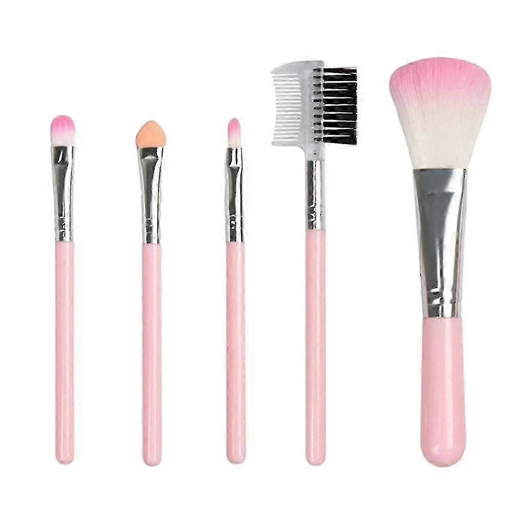 5 Pieces Makeup Brushes Eyeshadow Applicator Cream Blending Brush Kit