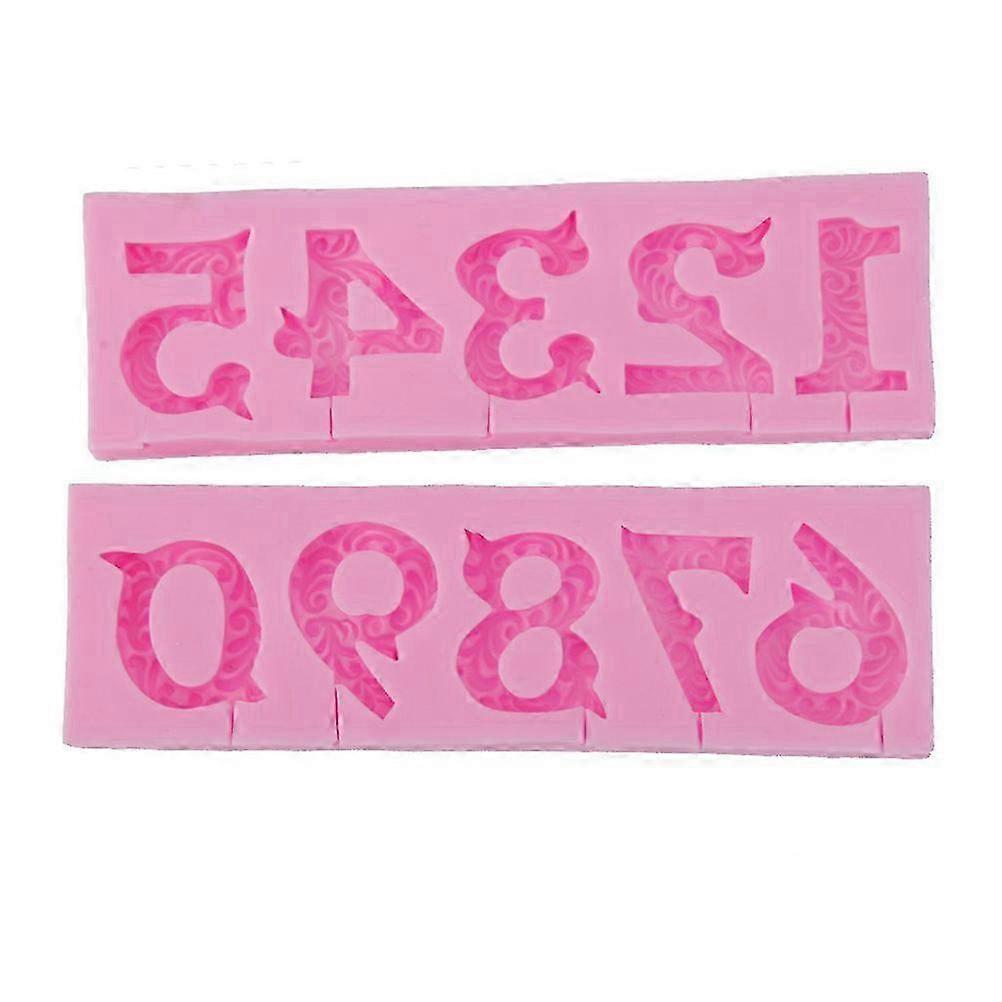 Cake Decor Silicone Number Mould for Baking 2Pcs Cake Tool