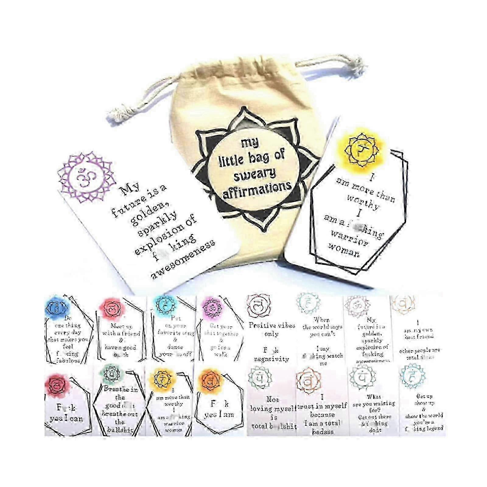 16PCS Uplifting Swear Affirmation Cards