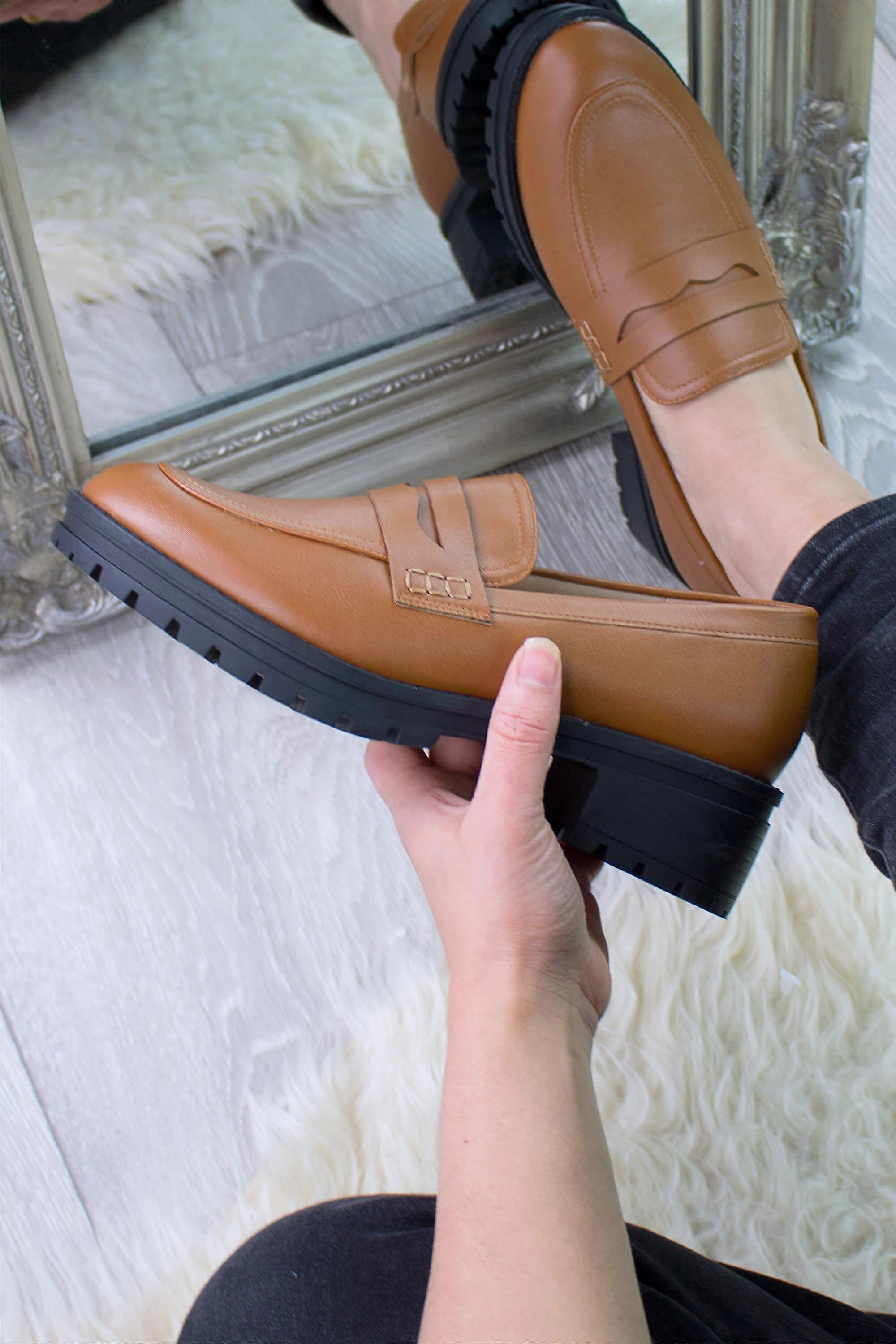 Chunky Platform Shoes Penny Loafers