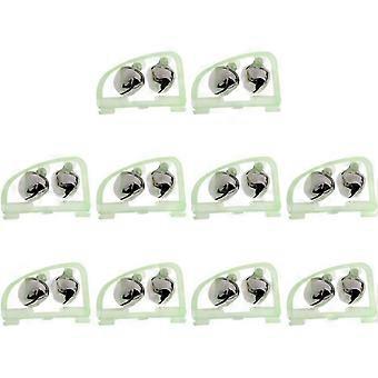 10x Luminous Bite Alarm Fishing Rod Pole Tip Twin Bells for Night