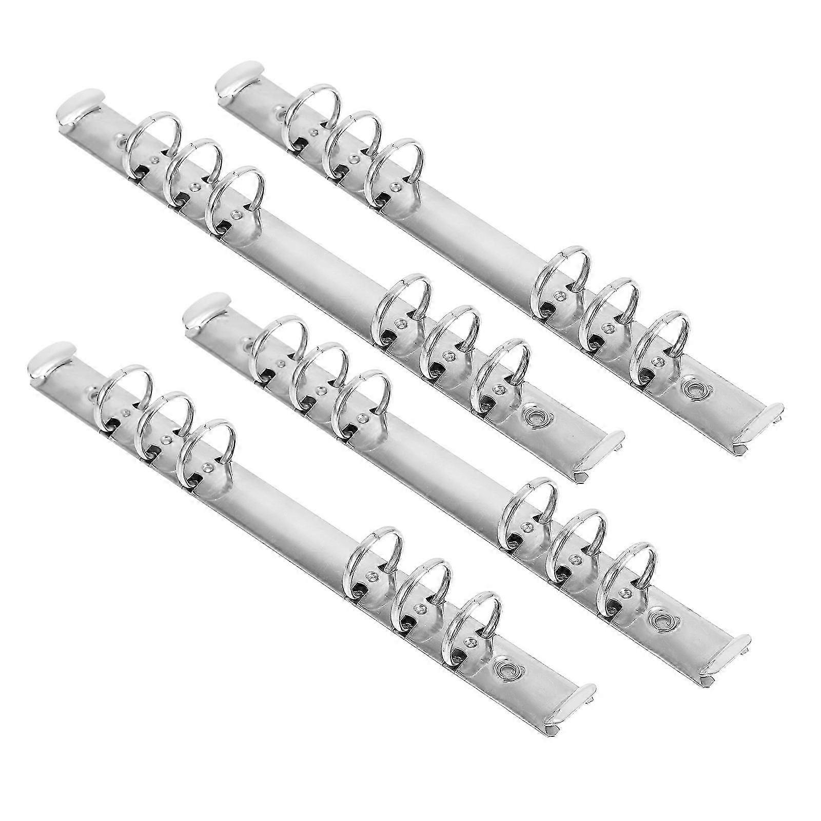 4pcs Segmented Binders Loose Leaf Binders Creative Scrapbook Clips compatible with Office