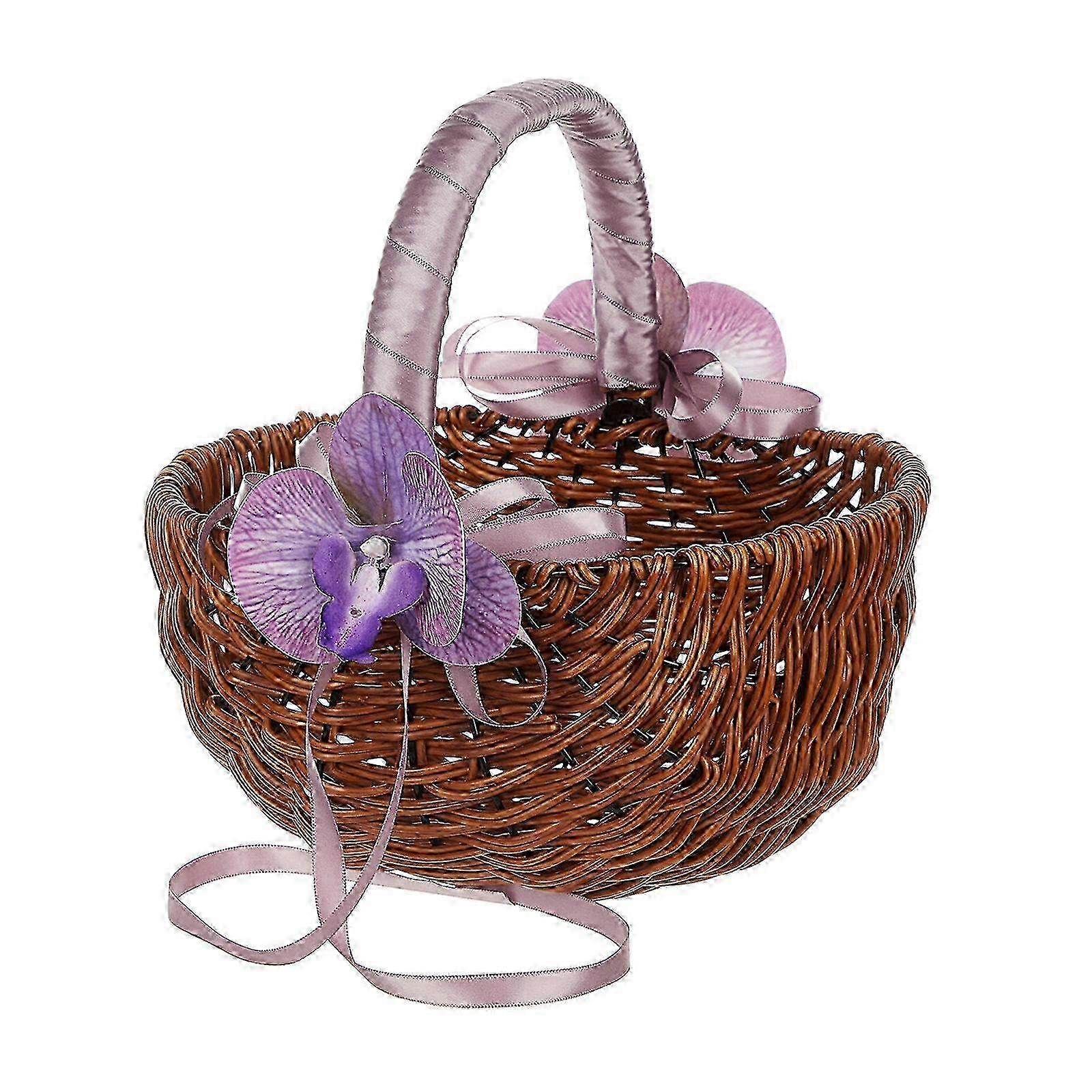 Romance-Style Wicker Petal Basket