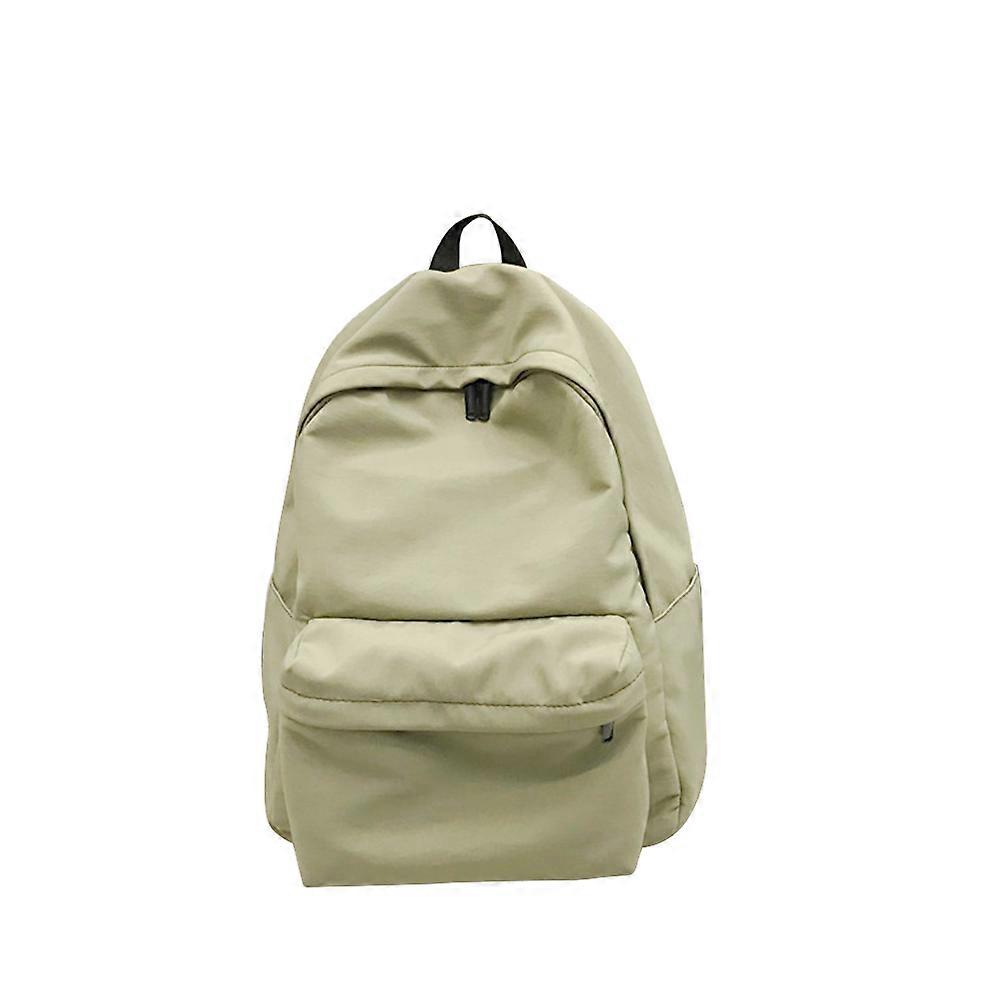 Solid Color Backpack for Storage with Multifunction Design Light Green