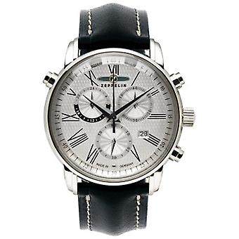 Transatlantic Quartz Analog Man Watch With Cowhide Bracelet 7696-4