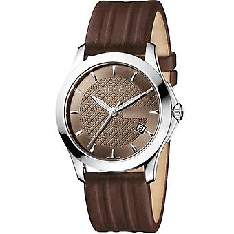 Gucci watch cab.126md esf.marron. Quartz Analog Woman Watch with Cowhide Bracelet YA126403