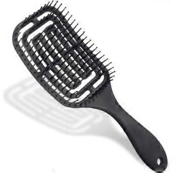 Professional curved and ventilated detangling brush, no pulling, for wet and dry hair, massage brush