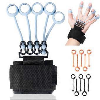 Finger-Extender-Exerciser, Finger-Widerstandsband Elastische Handgriffverstärkung, Finger-Extension-Trainer für Gitarre, Schmerzen lindern - Schwarz