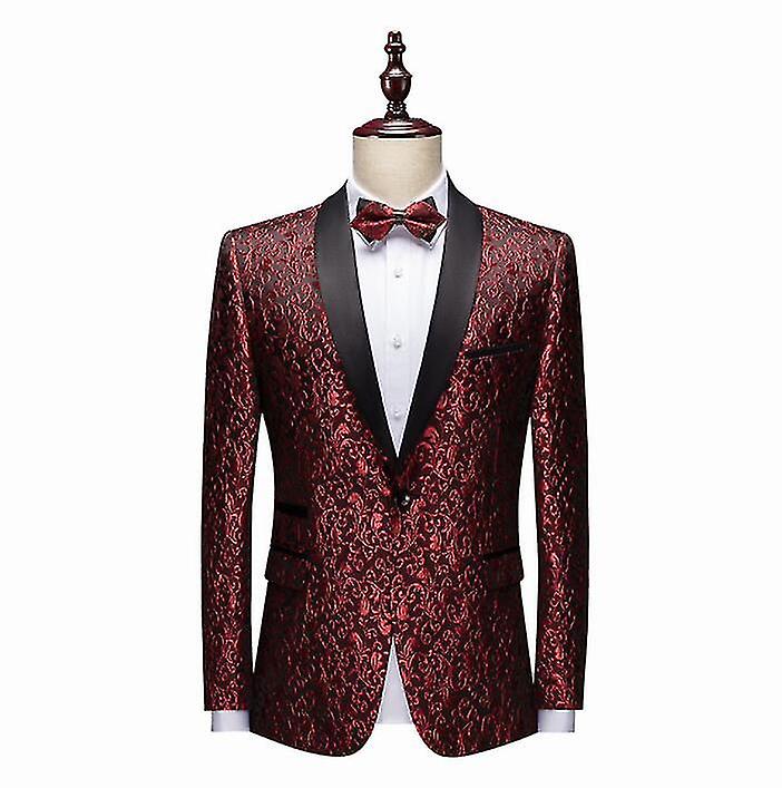 Mænds blomst smoking revers jakkesæt jakke middag, dans, bryllup