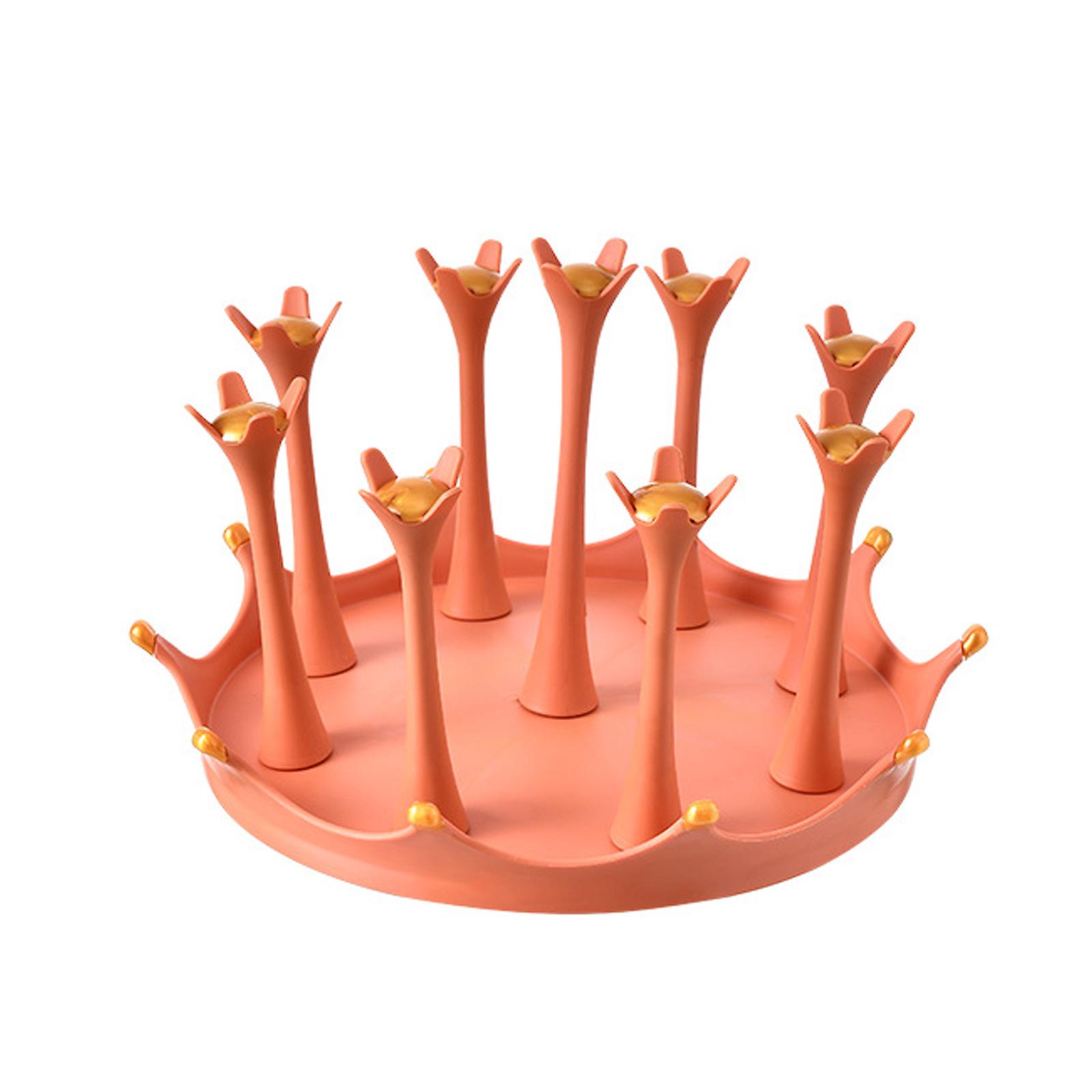 Cup Drying Holder Protective Hooks For Home Kitchen Portable Pp Rotary Stylish Table Organizer Water Mug Drainer