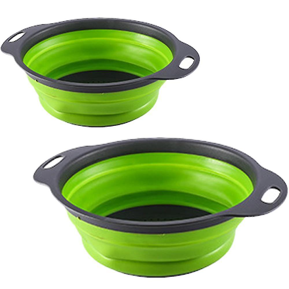 Collapsible Colander Set Of 2 Silicone Kitchen Strainer Set