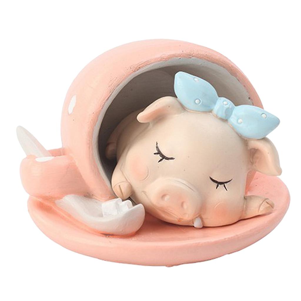 miniature gris model statue fe have indretning legetøj skuespil sød kop gris