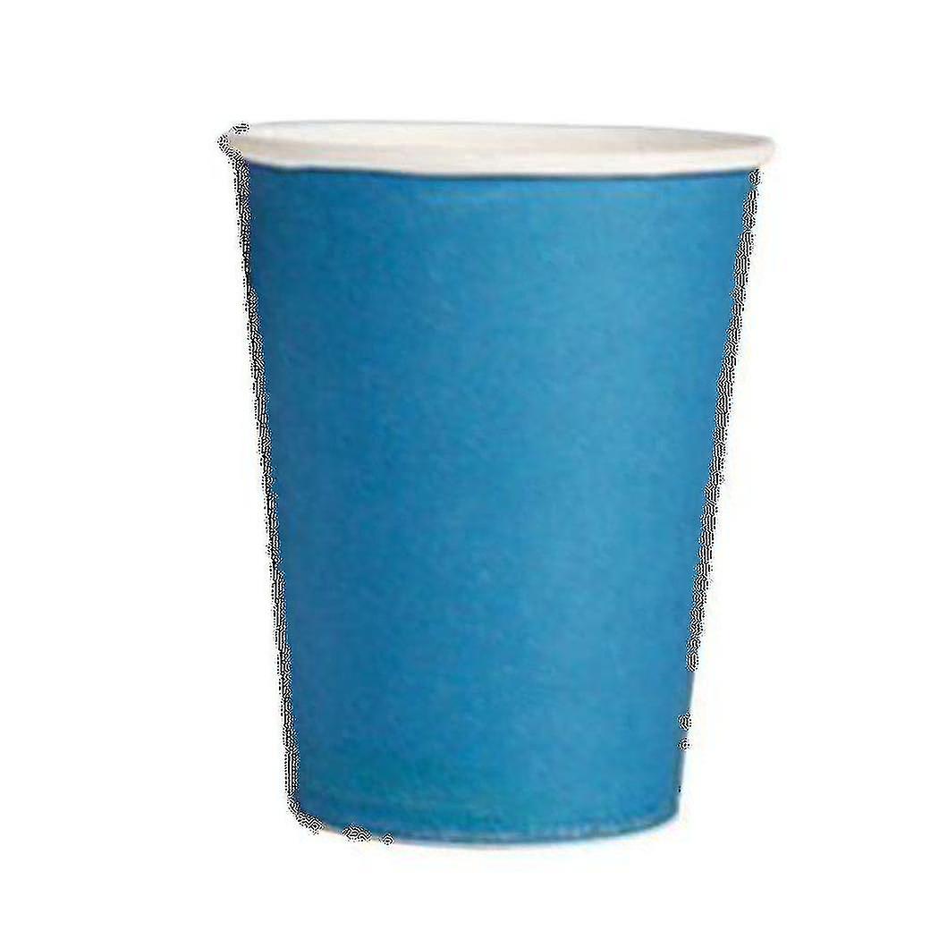 20 Paper Cups (9oz) - Plain Solid Colours Birthday Catering(blue)