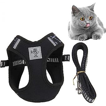 Pet Harness Pet Leash Dog Harness Cat Chest Strap Cat Walking Vest Cat Vest Harness Cat Harness Belt Blue Leashm