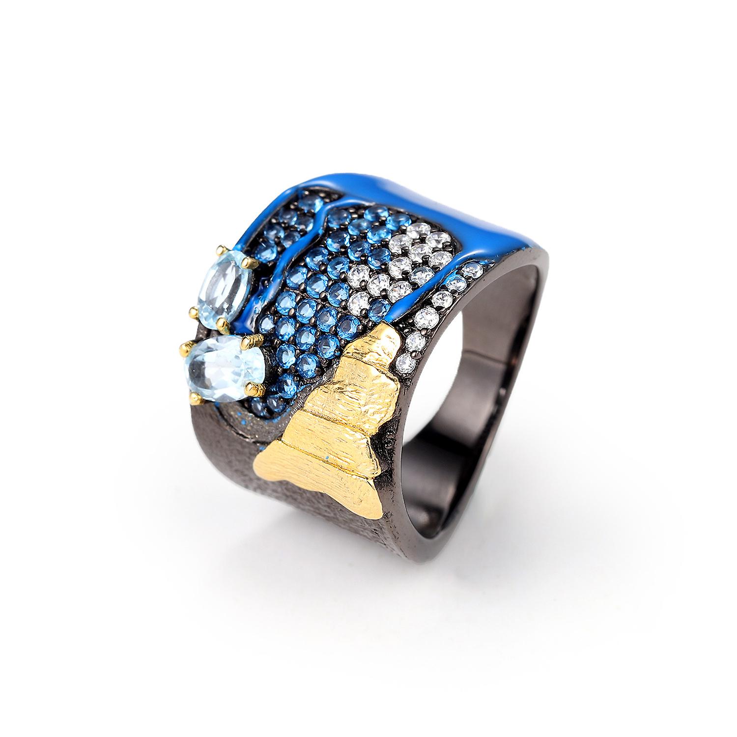 Sapphire Natural Topaz Ring